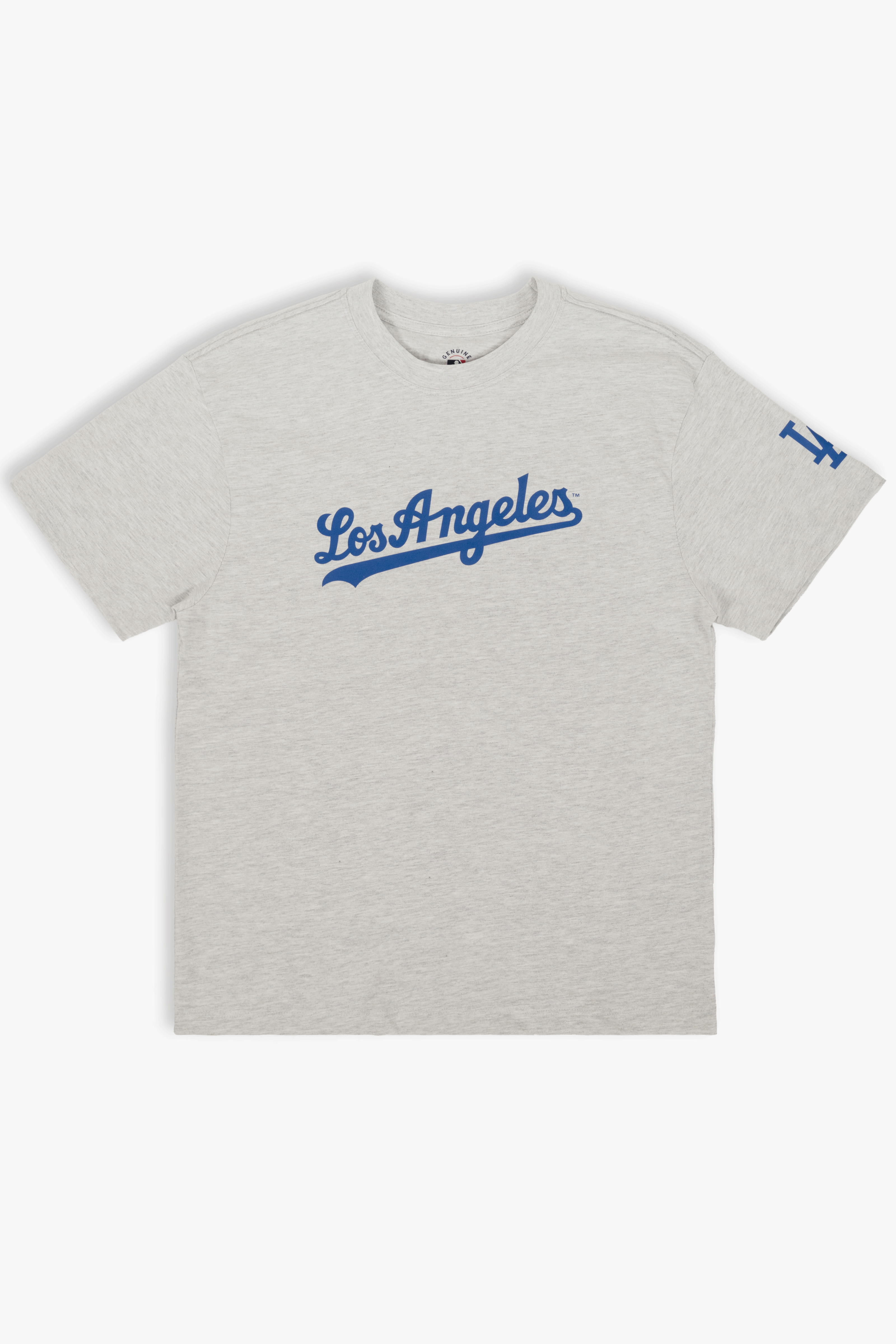 MLB Los Angeles Dodgers Adult Cloud Heather Grey T-Shirt, 100% Cotton Tee, Men Women XS-2XL