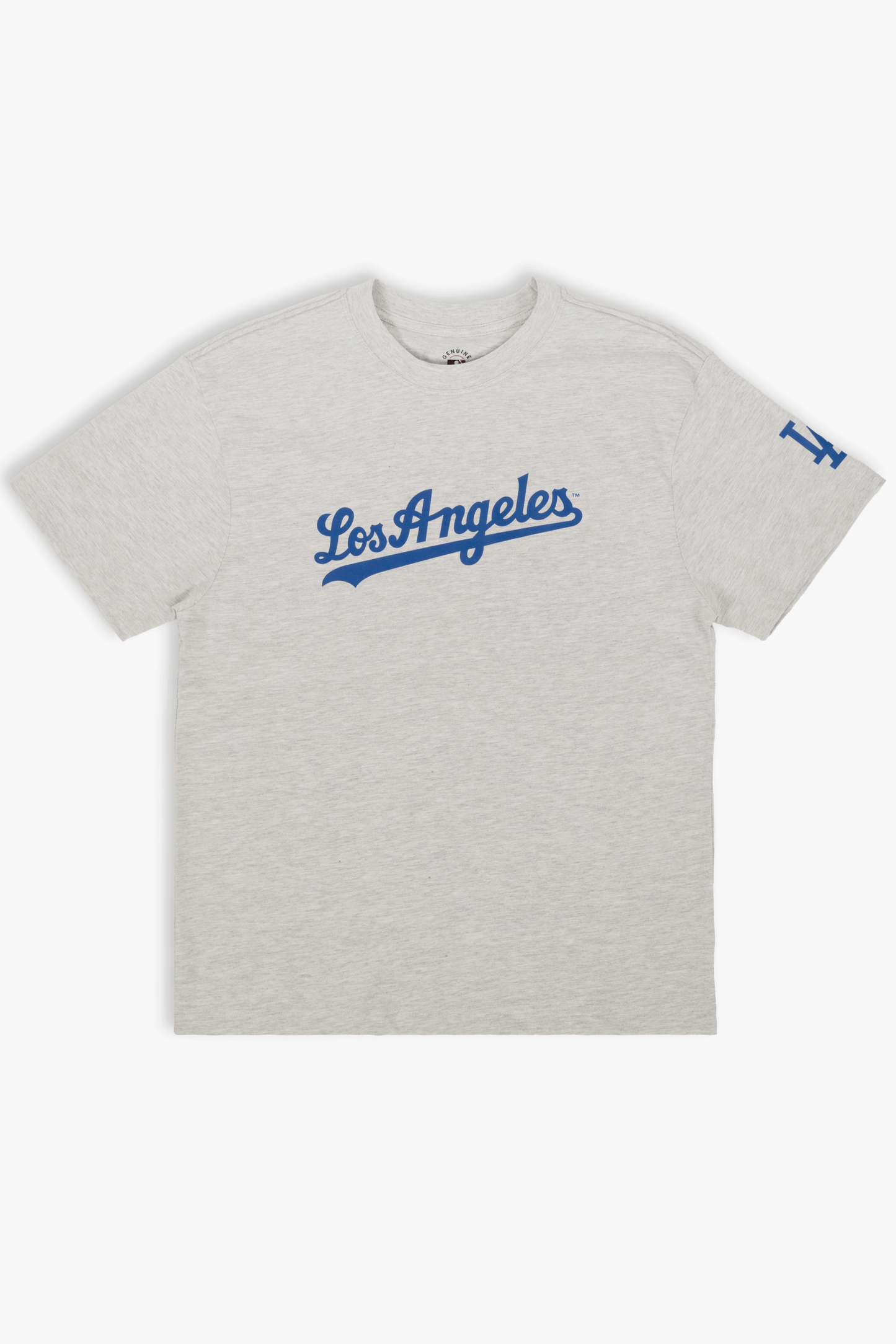 MLB Los Angeles Dodgers Adult Cloud Heather Grey T-Shirt, 100% Cotton Tee, Men Women XS-2XL