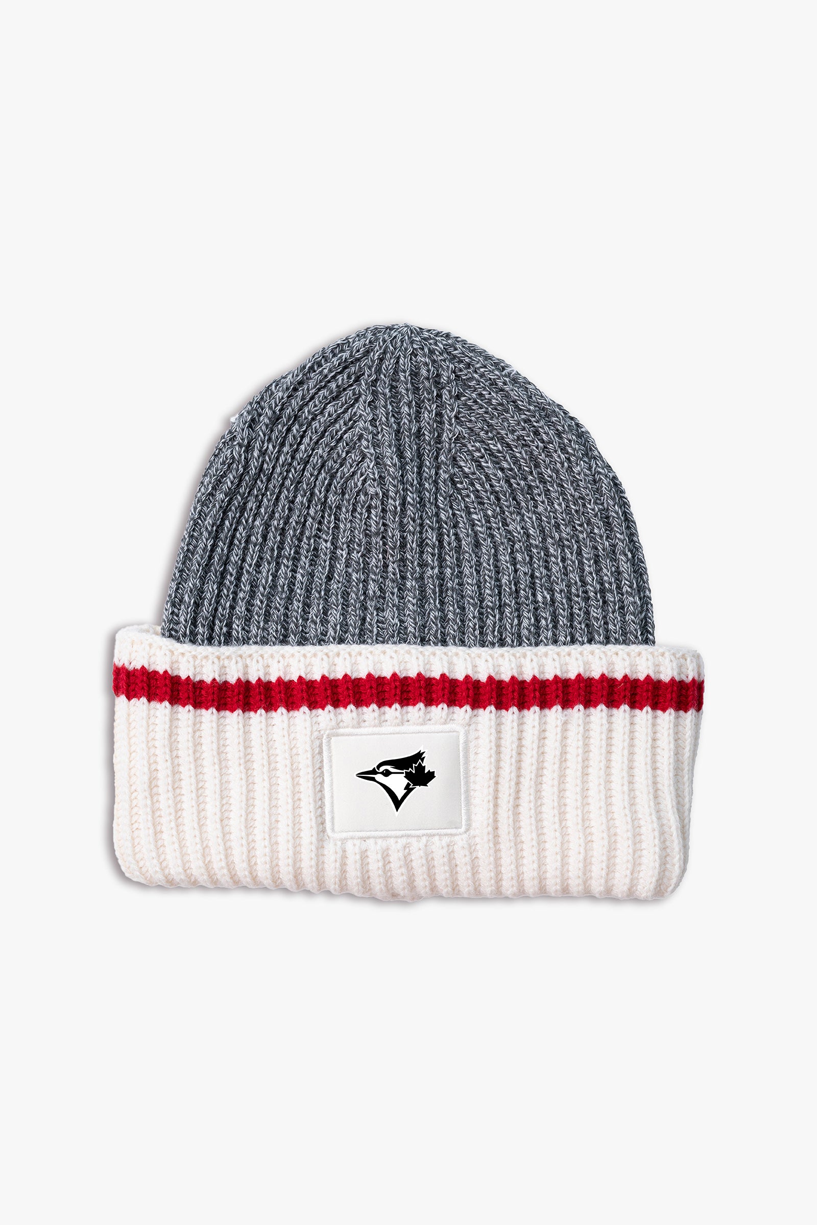 MLB Toronto Blue Jays Adult Oversized Lodge Triple Cuff Toque Beanie with Printed Logo