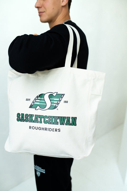 CFL Saskatchewan Roughriders Canvas Tote Book Bag