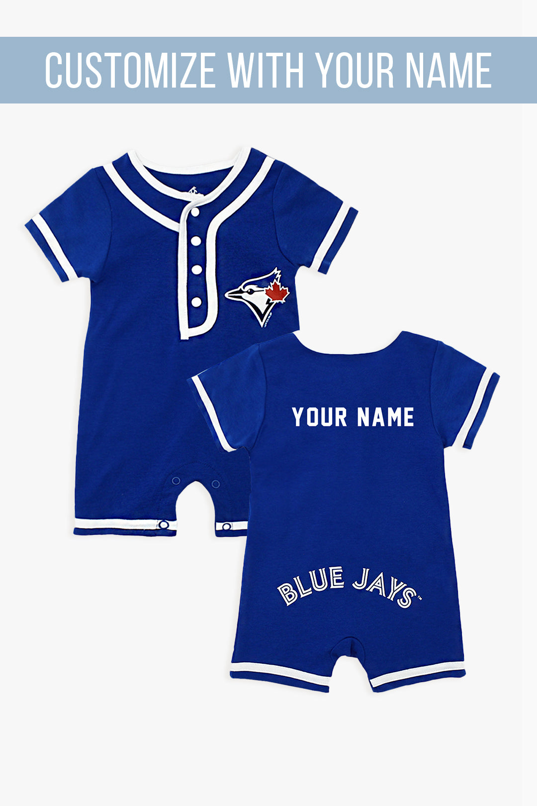 MLB Blue Jays Custom Name Romper