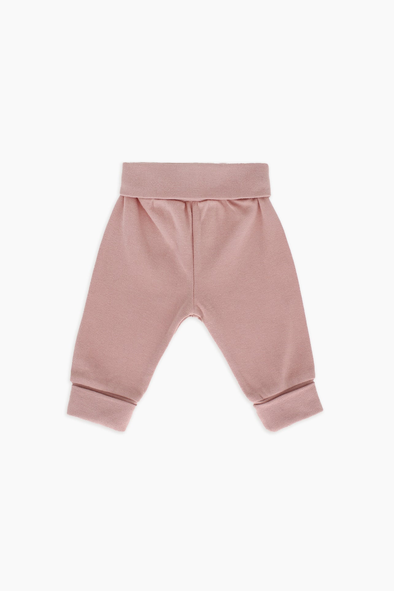 Organic Cotton Grow-with-Me Baby Pants - Misty Rose