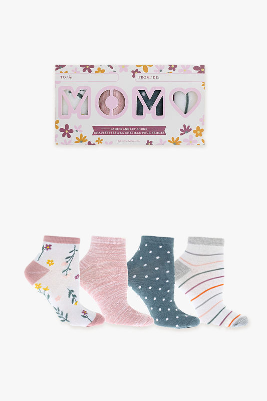 Ladies Mother's Day Soft Ankle Socks Gift Box Bundle