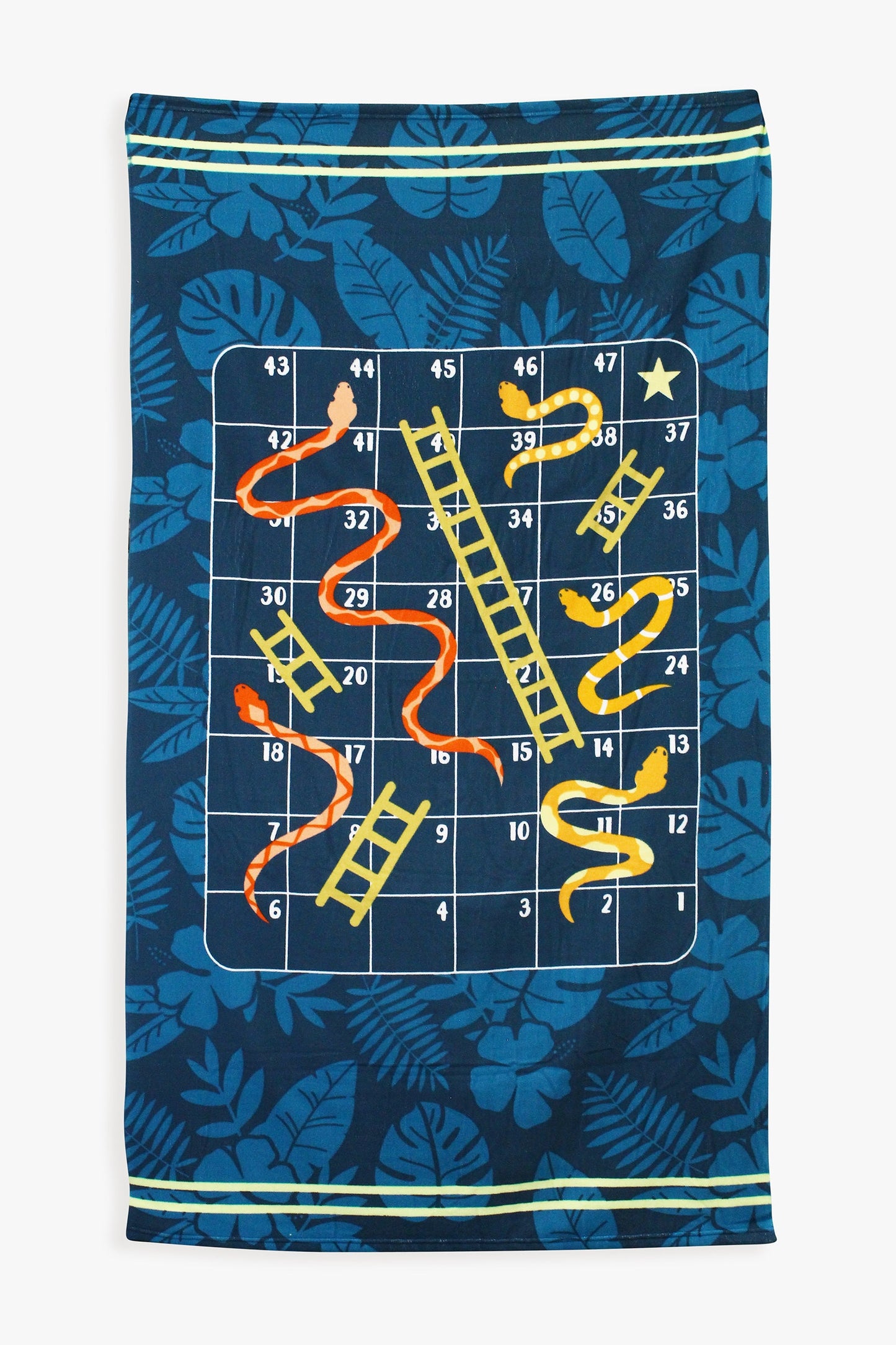 Kids Summer Beach Towel with Game Pieces Set