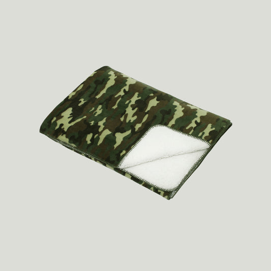 Camouflage Faux Shearling Throw - 120x210 cm