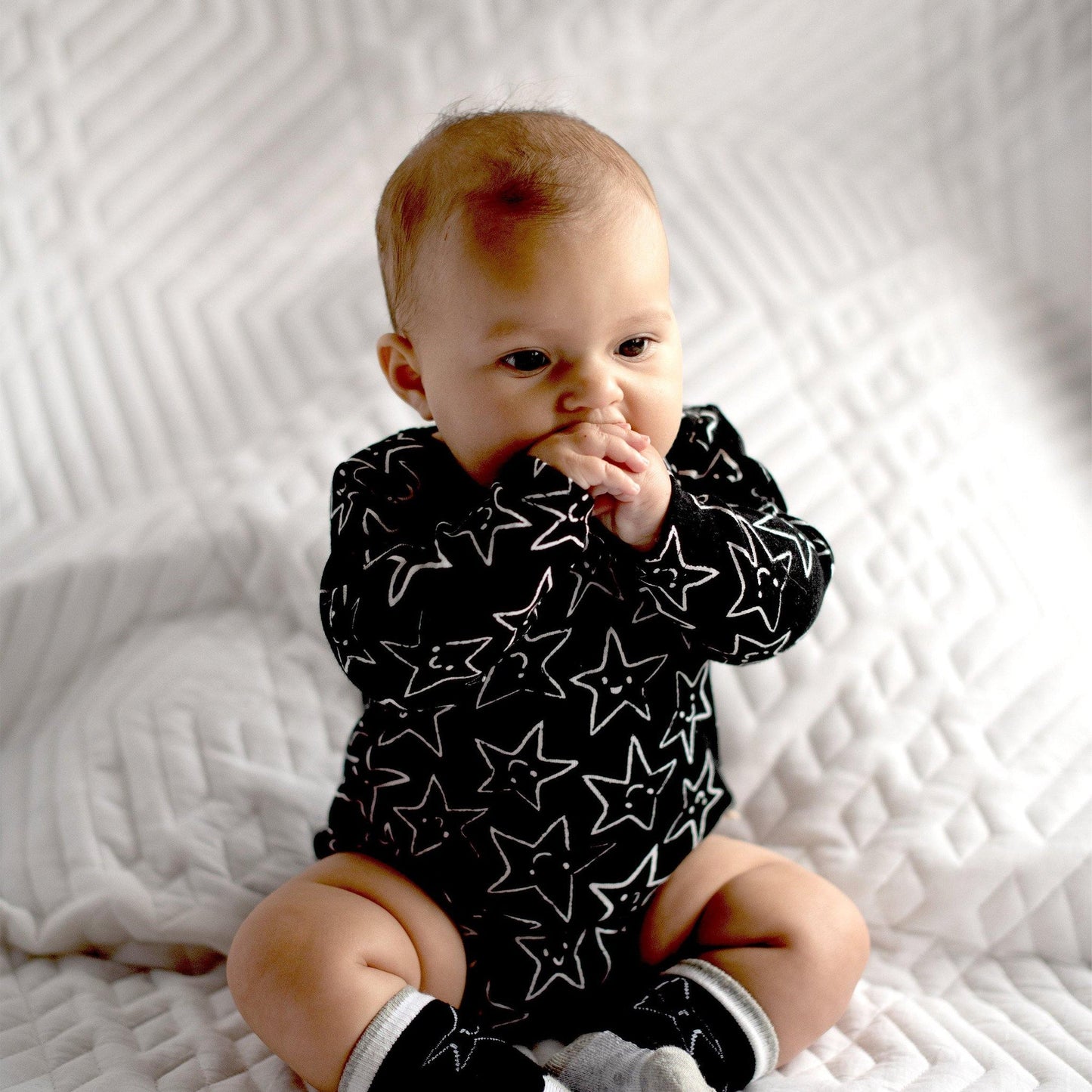 Black & White Baby 3-Pack Long Sleeve Bodysuits