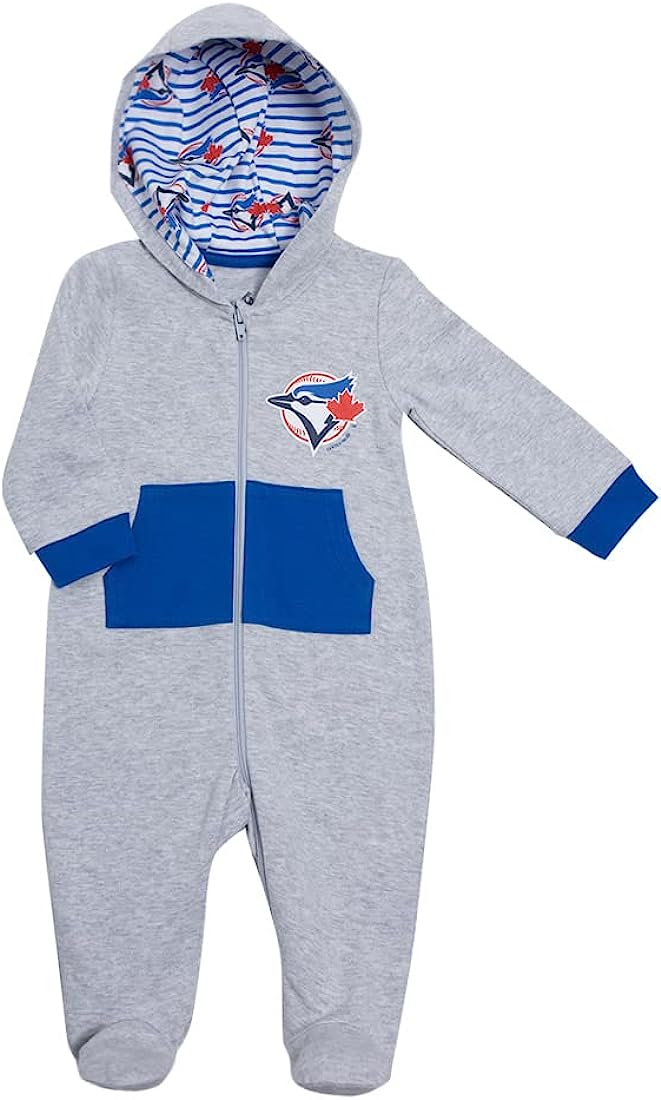 MLB Toronto Blue Jays Infant Baby Hooded Jumpsuit
