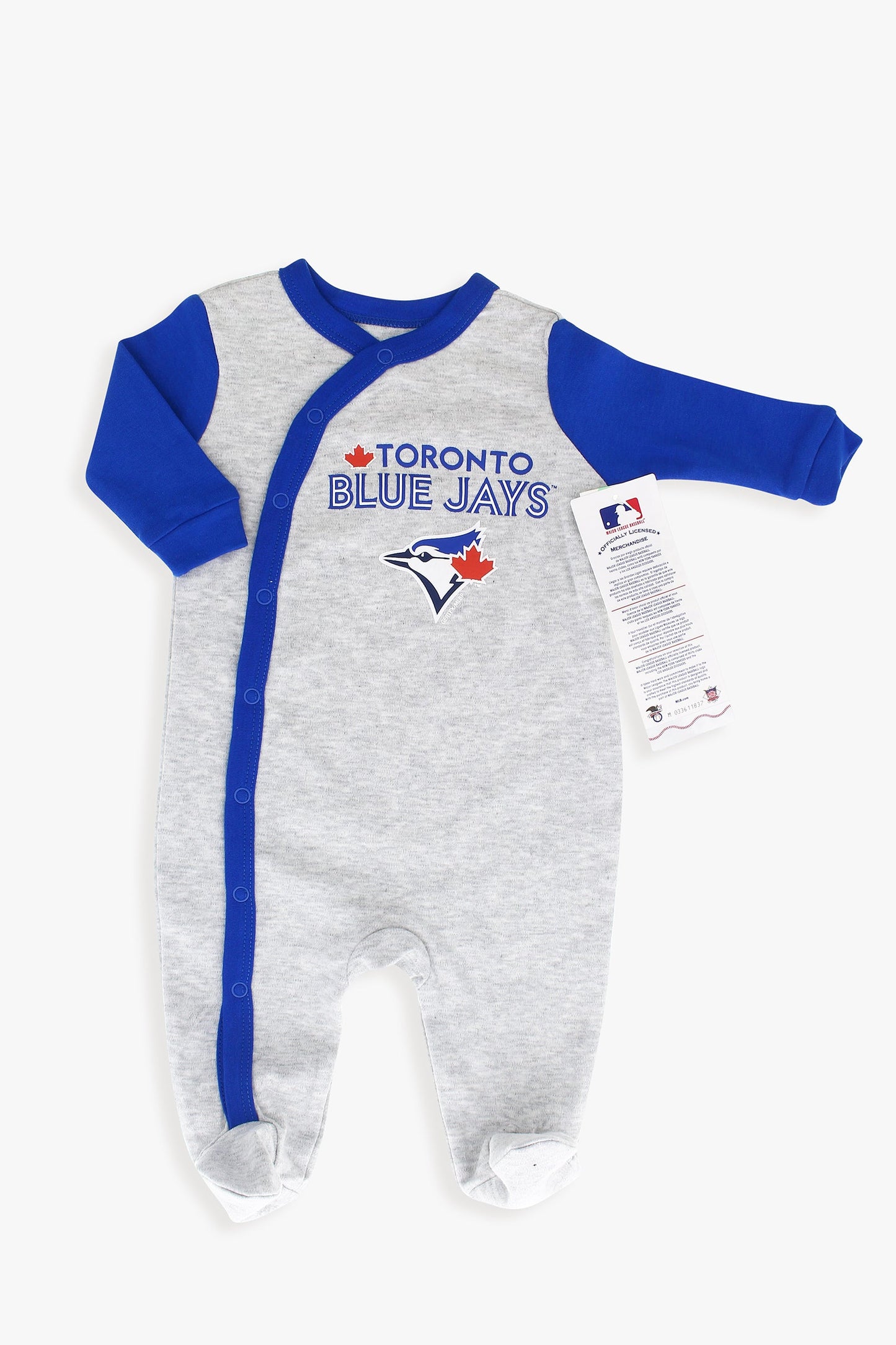 MLB Toronto Blue Jays Baby Grey Footed Sleeper