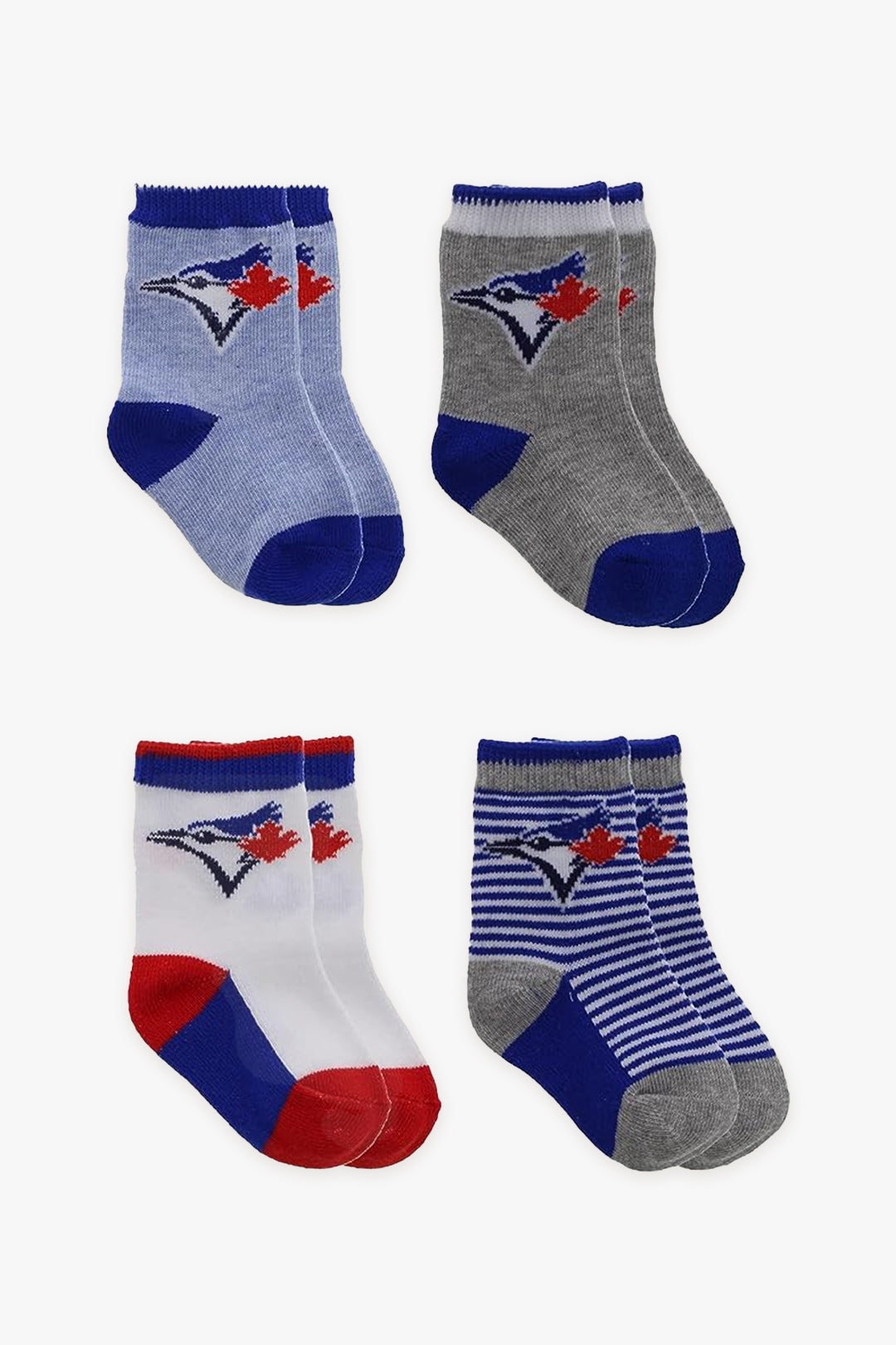 MLB Toronto Blue Jays Baby 4-Pack Crew Socks