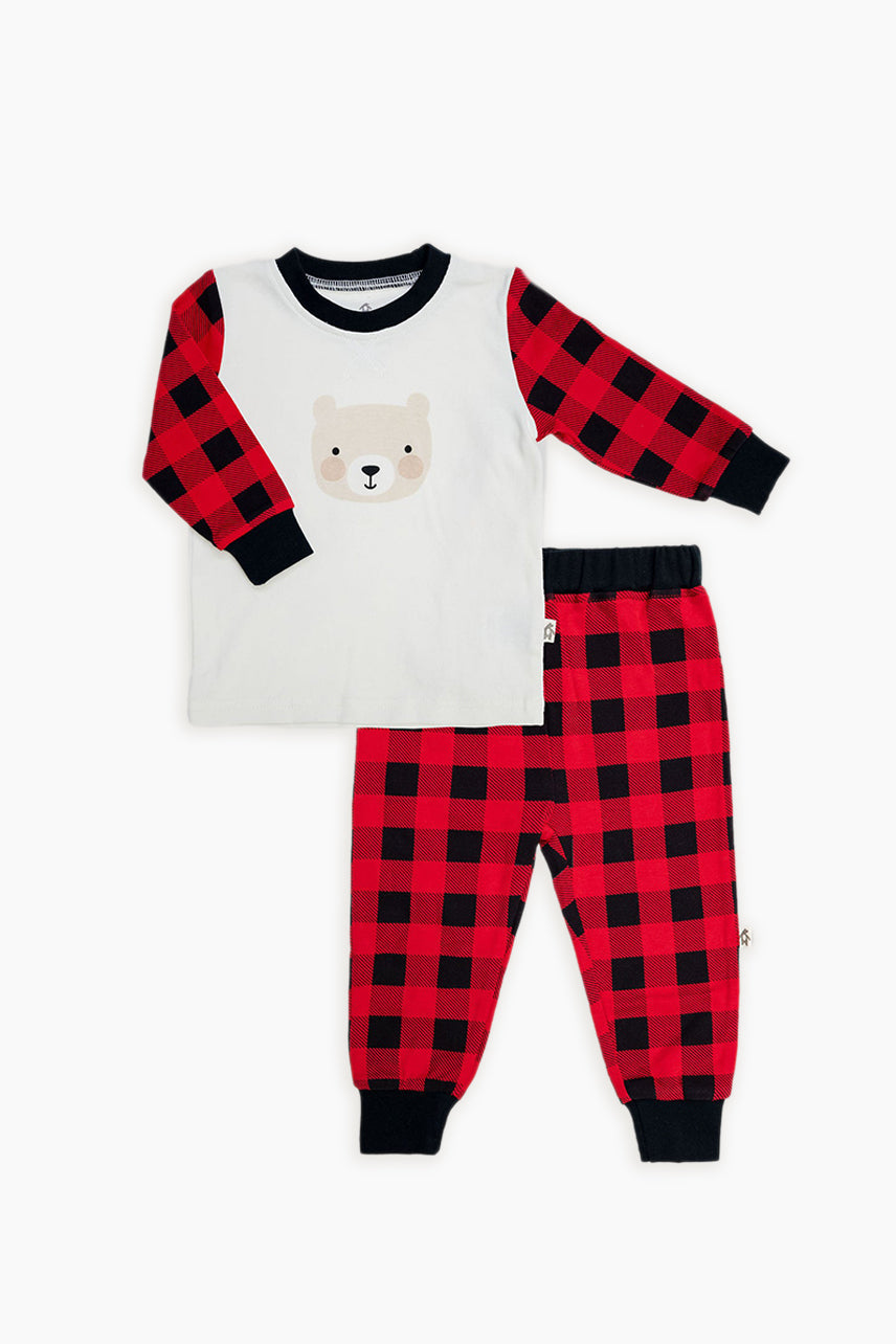 Baby Buffalo Plaid Matching 2-Piece Pajama Set