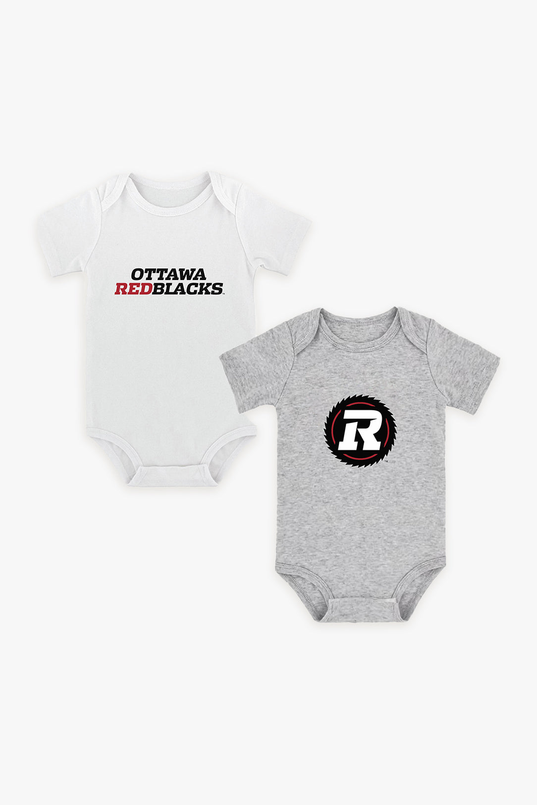 CFL  2-Pack Baby Bodysuits in White and Grey